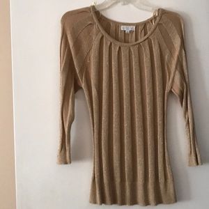 Joseph A gold ribbed sweater